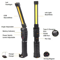 Lampe torche COB magnétique portable pour mécaniciens, rechargeable par USB, avec 5 modes et plage de température étendue