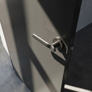 Manija de puerta de níquel negro, palanca de puerta interior simétrica, manija de control de puerta para entrada de apartamento/hotel, cerraduras con barras de tracción - Product Image 6