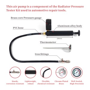 <span class=keywords><strong>Kit</strong></span> de Teste de Pressão de Radiador Universal com 28 Peças, <span class=keywords><strong>Kit</strong></span> de Teste de Pressão de Refrigerante para Sistema de Arrefecimento - Product Image 3