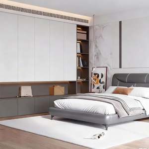 Ensemble de chambre à coucher pliable sur mesure avec grand rangement, armoire en bois massif, meubles de maison complets - Product Image 1