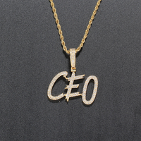 Pendentif personnalisé CP21 Iced Out en zircon cubique, chaîne en laiton plaqué or, bijoux hip-hop unisexe, cadeau d'anniversaire ou de fête
