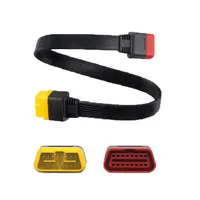 Cable de extensión OBD2 OBDII 16PIN macho a hembra conector Dual escáner de diagnóstico para Launch X431V DBSCAR/DBSCAR5/GOLO/Thinkdiag