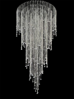 Nouvelle conception élégante de décoration de plafond de mariage, perles acryliques transparentes suspendues, rideau de chaîne transparent, lustre