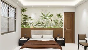 Meubles de chambre d'hôtel 3 étoiles en bois personnalisables et économiques : Ensembles complets de lits king-size, tables de chevet, meuble TV, armoire pour appartement - Product Image 5