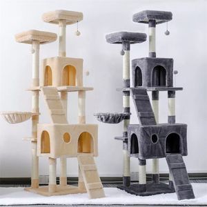 Gudang Kanada Menara Kucing Pohon Kucing Besar Modern dengan Sisal Scratching Post Dual Condos - Product Image 6