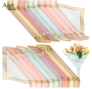 Aierflorist nueva línea de oro de lujo flor impermeable 20 piezas ramo coreano <span class=keywords><strong>mate</strong></span> <span class=keywords><strong>papel</strong></span> flor <span class=keywords><strong>papel</strong></span> de regalo - Product Image 1