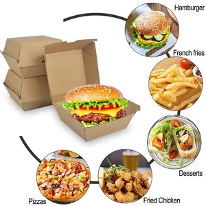 Au Burger hộp thực phẩm tùy chỉnh bao bì Burger hộp cho một Burger với logo của riêng bạn