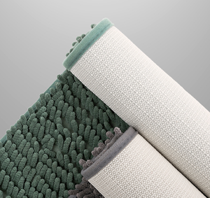 Chenille Dicker Luxus-Bodenbelag 2 Bögen 5 Toiletten 19 Teppich 3-teilig und 3-teiliges Badezimmer-Matten-Set mit Duschvorhang - Product Image 3