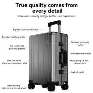 Valise Tolley pour bagages en aluminium Roulettes TSA Combination Lock - Product Image 3