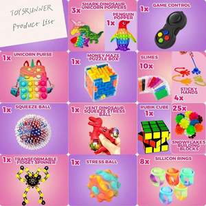 JYTZ0103 Nouveauté 2021 : Ensemble de jouets sensoriels anti-stress lumineux dans le noir, jouets fantaisie avec boîte - Product Image 2