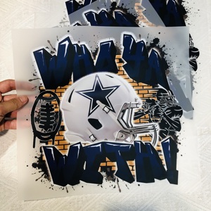 Pegatinas Termoadhesivas Personalizadas al por Mayor de PET y <span class=keywords><strong>Vinilo</strong></span> Duraderas para Prendas, Diseño Serie Fútbol, Lavables y para Planchar - Product Image 1
