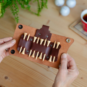 กระเป๋าตี๋กอล์ฟทนทาน,กระเป๋าหนัง PU เครื่องจ่ายหนังผู้ถือทีกอล์ฟ - Product Image 2