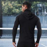 Vêtements de fitness Logo personnalisé Polyester élastique Compression escalade hiver course GYM entraînement à capuche cyclisme couche de base chemise