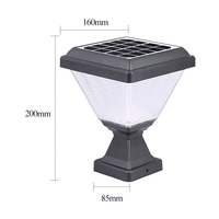 Lampadaire LED à énergie solaire Lumière de pilier de porte de jardin extérieure avec indice IP65