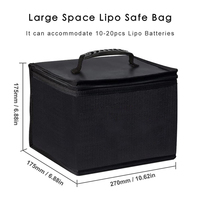 Pochette d'organisation de batterie Lipo de grande capacité ignifuge et antidéflagrante Sac de sécurité étanche pour le stockage de haute capacité Lipo