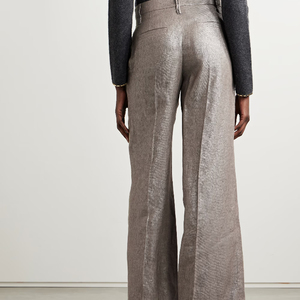 <span class=keywords><strong>Pantaloni</strong></span> larghi in <span class=keywords><strong>lino</strong></span> di alta qualità personalizzati <span class=keywords><strong>pantaloni</strong></span> larghi in <span class=keywords><strong>lino</strong></span> Casual da <span class=keywords><strong>donna</strong></span> - Product Image 4