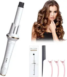 Automatic Portable Hair Curler Irons Waver Wand Multi Curling Iron Rotating 1 1/2 Inch Professional Tools Auto Hair Curler Wand