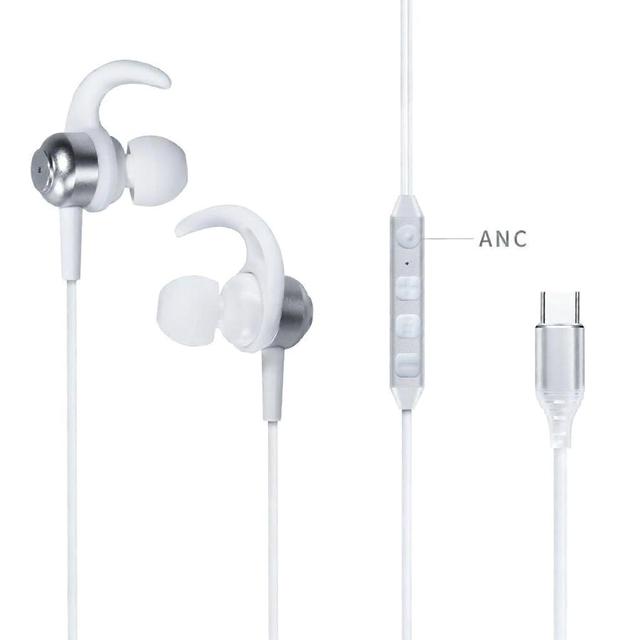 Wholesale Custom Dynamic Driver ANC Wired Music Earphones Type-C Interface with 4-Key Inline Wire Control
