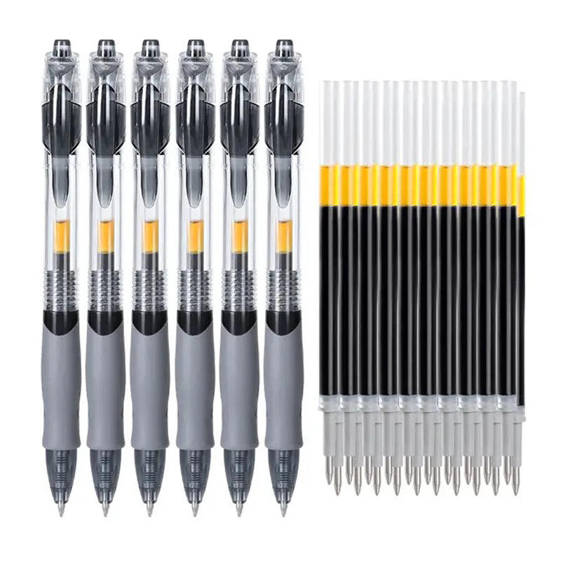 10 black pens + 10 refills