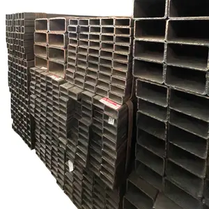 Pabrik Cina tabung persegi panjang baja karbon rendah hitam 16 inci x 8 inci tabung baja persegi untuk industri mesin