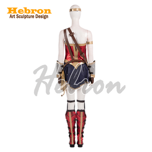 Conjunto Completo Personalizado de la <span class=keywords><strong>Mujer</strong></span> <span class=keywords><strong>Maravilla</strong></span> de DC para <span class=keywords><strong>Mujer</strong></span> # Disfraz de Personaje de Película para Adultos con Capa para Eventos de Halloween - Product Image 6