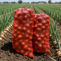 Op maat gemaakte 15kg 10kg 25kg ademende trekkoord Leno mesh zakken voor het verpakken van uien, aardappelen, sinaasappels, groenten, fruit en brandhout