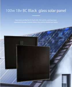 2025 tất cả bảng điều khiển năng lượng mặt trời gia đình bc100w 200W <span class=keywords><strong>300W</strong></span> màu đen với công nghệ tiên tiến cho hệ thống năng lượng mặt trời với bảo hành 25 năm - Product Image 3