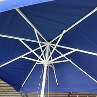 Parasol de terrasse carré bleu robuste pour extérieur, avec base en granit, idéal pour restaurants - Vente en gros usine