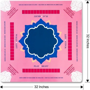 Ecologisch verantwoorde natuurlijke rubberen opvouwbare mahjongtafelmat antislip luxe gamingmat voor poker en kaartspellen - Product Image 3