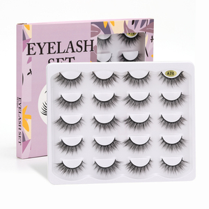 SP Prix d'usine Vente en gros Offre Spéciale 10 Paires d'ensembles de <span class=keywords><strong>cils</strong></span> magnétiques à bande complète avec eye-liner, <span class=keywords><strong>Faux</strong></span> <span class=keywords><strong>cils</strong></span> magnétiques 3D en vison synthétique - Product Image 2