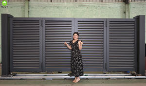 Porte pliante électrique de jardin en aluminium sur mesure Volets de villa Porte patio - Product Image 3