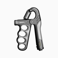 Appareil de musculation électronique en polyester avec compteur, résistance réglable 5-100 kg, double ressort épais, batterie au lithium