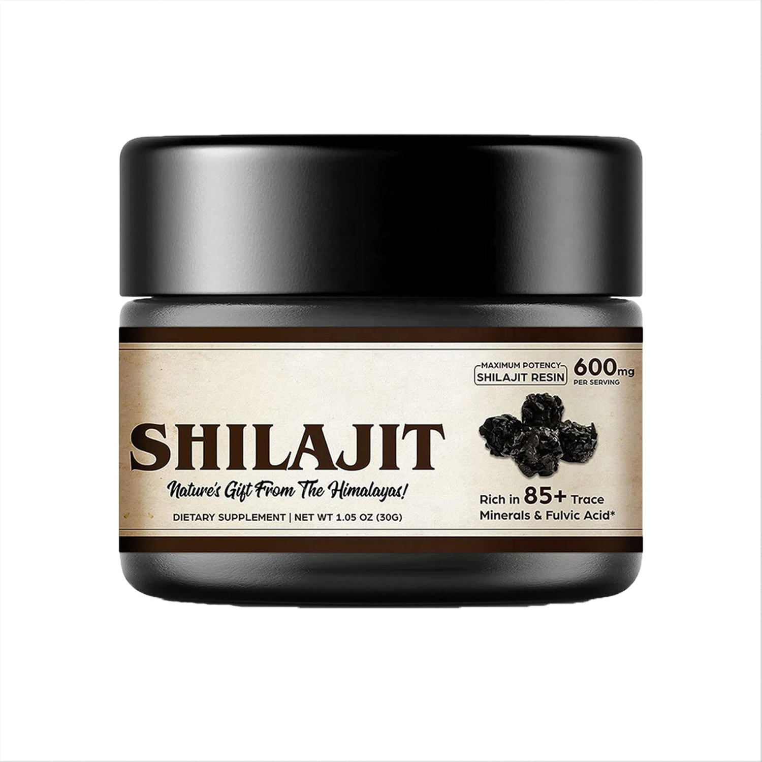 Shilajit shilajit nhựa với axit FULVIC khoáng chất tinh khiết shilajit axit humic bổ sung hỗ trợ Metabo