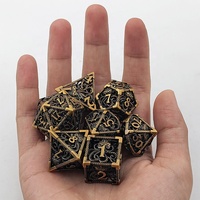 Dés creux polyédriques du dieu endormi Cthulhu donjons et dragons poulpe dés en métal pour joueur du MDN