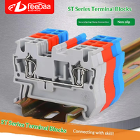 Connecteur de bornier universel à ressort FEEDAA ST 2,5 mm, bornier à vis pour rail DIN, montage sur rail électrique