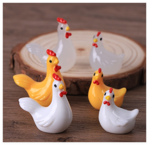 Niños miniatura <span class=keywords><strong>de</strong></span> <span class=keywords><strong>dibujos</strong></span> <span class=keywords><strong>animados</strong></span> 3D Gallo <span class=keywords><strong>y</strong></span> gallina pollo brillante acuario luminoso juguete Mini animales <span class=keywords><strong>de</strong></span> resina figuritas a granel para Mini - Product Image 5