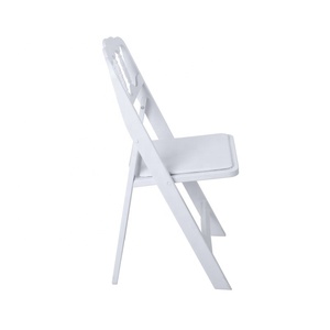 <span class=keywords><strong>Chaise</strong></span> <span class=keywords><strong>pliante</strong></span> en résine blanche rembourrée à dossier <span class=keywords><strong>Napoléon</strong></span> capacité de poids 850lbs pour événements - Product Image 3