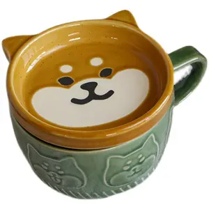 Mosyl — tasse à café pour chat, en céramique, avec Logo personnalisé, pour la salle à manger, le café, les animaux, dessins animés, matériel de table, tasse sublimation