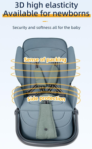 Cochecito de Bebé de Lujo 4 en 1 <span class=keywords><strong>para</strong></span> 0-3 Años, Estructura de Aluminio Ligera, Plegable <span class=keywords><strong>para</strong></span> Viaje, Diseño Alto <span class=keywords><strong>para</strong></span> Avión - Product Image 4