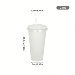 Vaso Creativo Grande de PP que Brilla en la Oscuridad, Taza Luminosa con Pajita, Disponible para Pedidos al por Mayor - Product Image 4