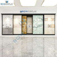 Présentoir de sol en métal réglable BOYA pour carreaux de céramique avec options de couleur personnalisées