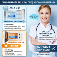 Compresse réutilisable chaude/froide en gel doux pour thérapie articulaire, arthrite, syndrome du canal carpien, douleurs aux doigts, gonflement et récupération par compression