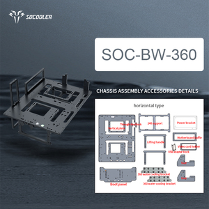 Socooler <span class=keywords><strong>2025</strong></span> Mini <span class=keywords><strong>PC</strong></span> Chassis nhôm cổng phía trước USB ATX Hỗ trợ cho Video Card chơi game máy tính độc đáo trường hợp máy tính tháp - Product Image 3