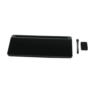 Pizarra Blanca de Vidrio Negro para <span class=keywords><strong>Escritorio</strong></span>, Moderna Pizarra de Borrado en Seco con Cajón de Almacenamiento para Notas y Organización - Product Image 5