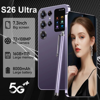 Nuevo Teléfono Móvil Inteligente S26 Ultra 5G Original Desbloqueado, Pantalla HD de 7.3 Pulgadas, 16GB de RAM + 1TB de Almacenamiento, Procesador Deca Core