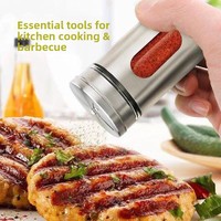 Bouteilles à condiments en verre personnalisées, pots à épices ronds pour la cuisine, salières et poivrières, durables, écologiques, modernes