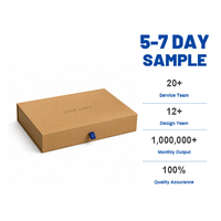 Boîte cadeau rigide magnétique en papier kraft, estampage à chaud, gaufrage, écologique, recyclable pour l'électronique et les articles de première nécessité