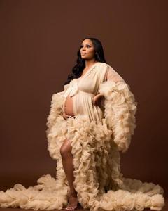 Nouvelles Robes Longues en Maille de Haute Qualité pour Femmes, Robes de Chambre de <span class=keywords><strong>Luxe</strong></span> Grande Taille Style Peignoir en Gaze, Pyjamas pour Femmes - Product Image 3