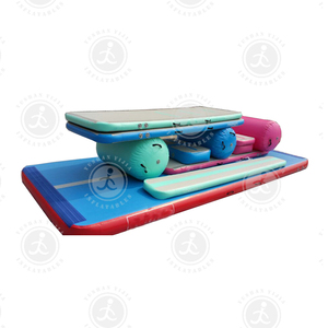 Ensemble de tapis de gymnastique gonflable, tapis de sol avec pompe à Air électrique pour un usage domestique/entraînement, 5 pièces - Product Image 2