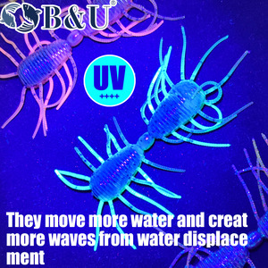 8 leurres de pêche artificiels réalistes en forme d'insectes (vers, nymphes de pleurotes) en plastique, 88 mm, pour la truite, le brochet, la perche et la pêche en ruisseau - Product Image 6